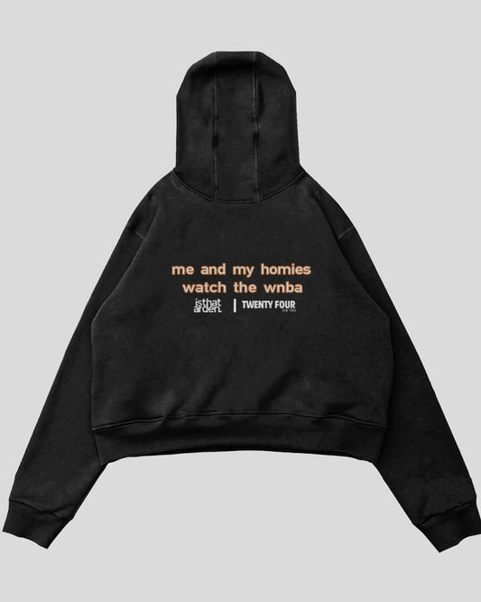 'me and my homies watch the wnba' hoodies