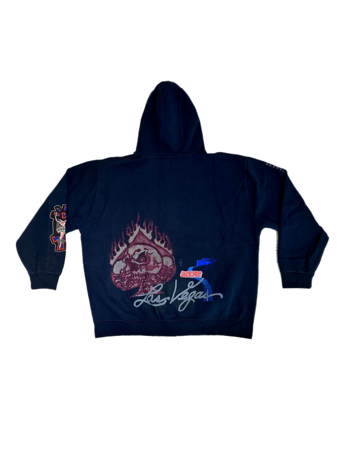 Travis Scott Las Vegas "Road to Utopia" 2022 Merch Jackpot Zip Up Hoodie Black