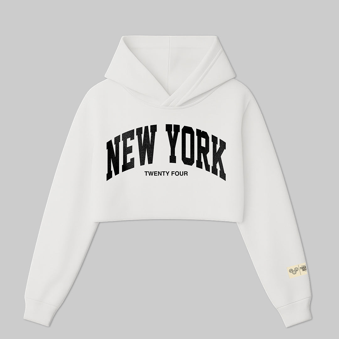 Twenty Four "New York" Cropped Hoodie