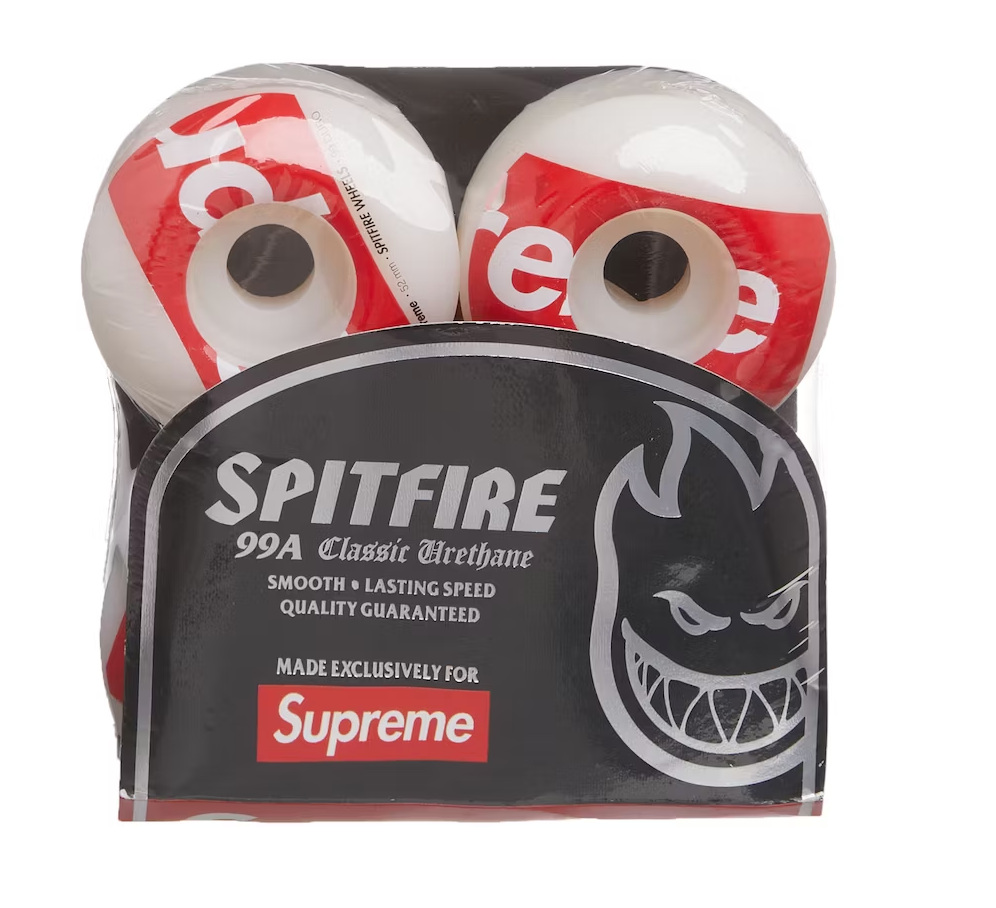 Supreme x Spitfire Shop Logo Wheels White