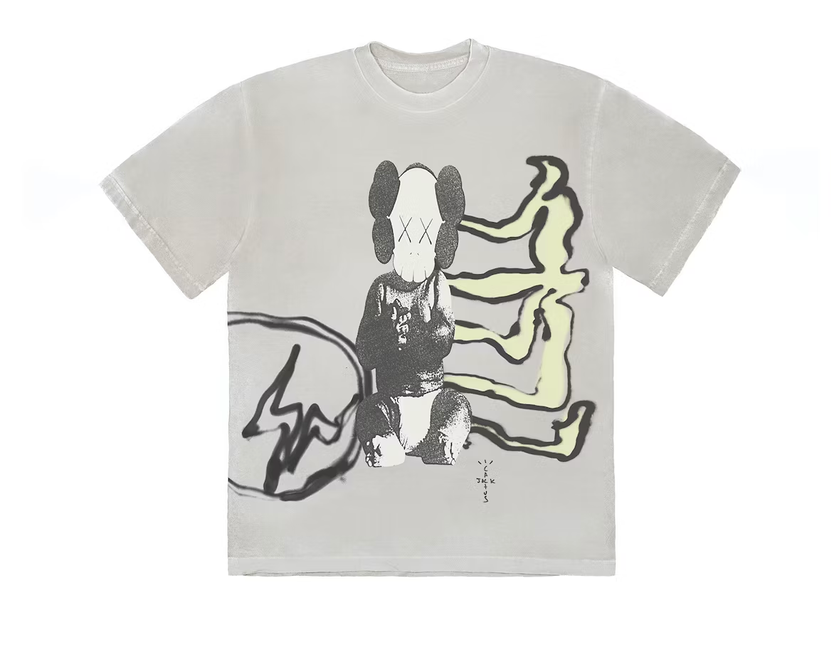 Travis x Kaws Kaws Fragment Tee Aged Yellow
