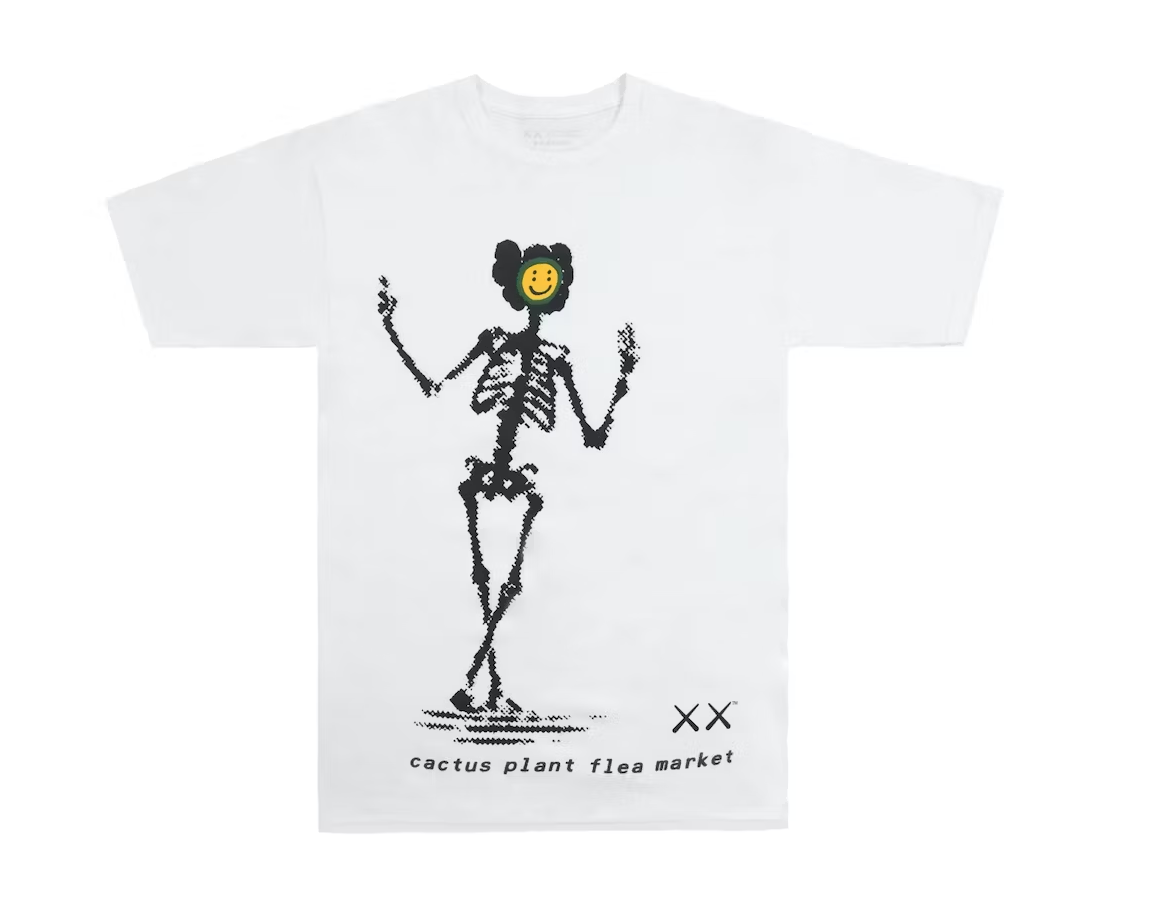Kaws x Cactus Plant Flea Market Tee White