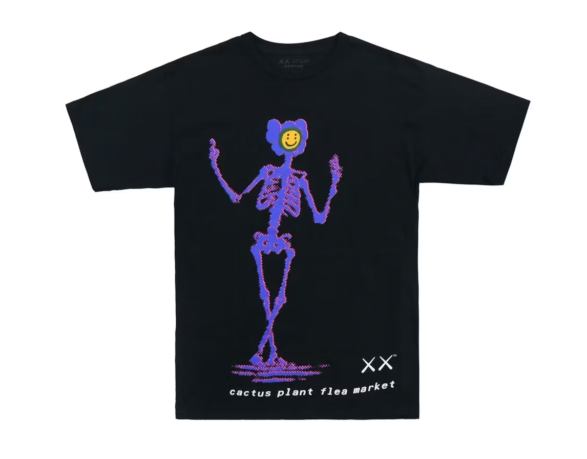 Kaws x Cactus Plant Flea Market Black Tee