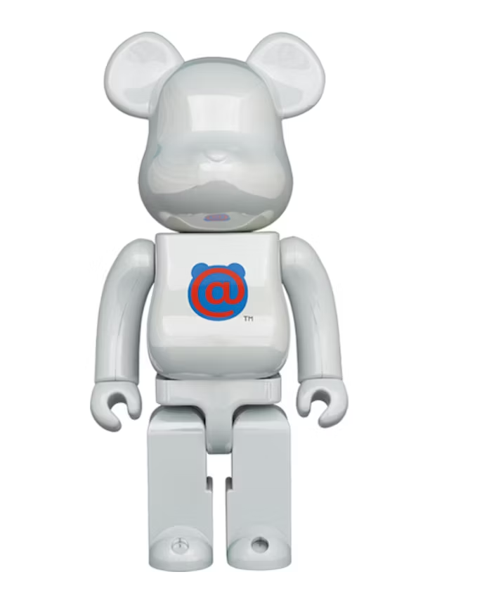 Bearbrick 20th Anniv. 1st Model 400% White Chrome
