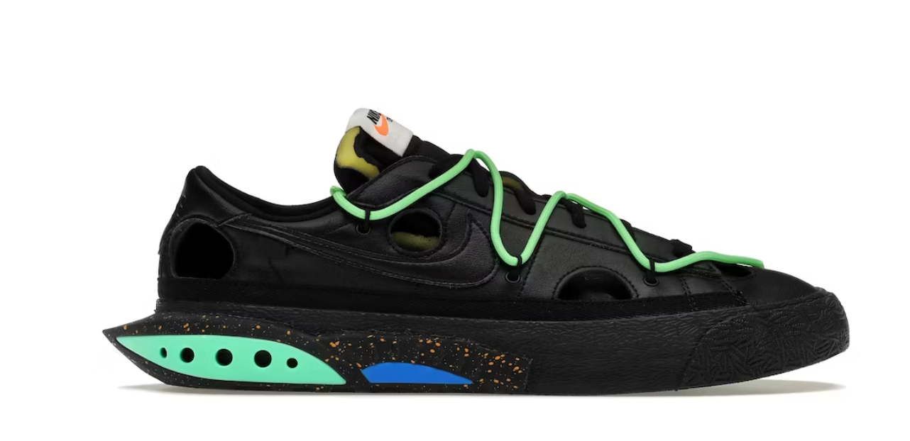 Nike Blazer Low Off-White Black Electro Green (615)