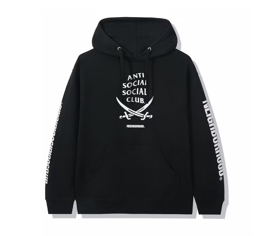 Anti Social Social Club x Neighborhood 6IX Black Hoodie Hoodie