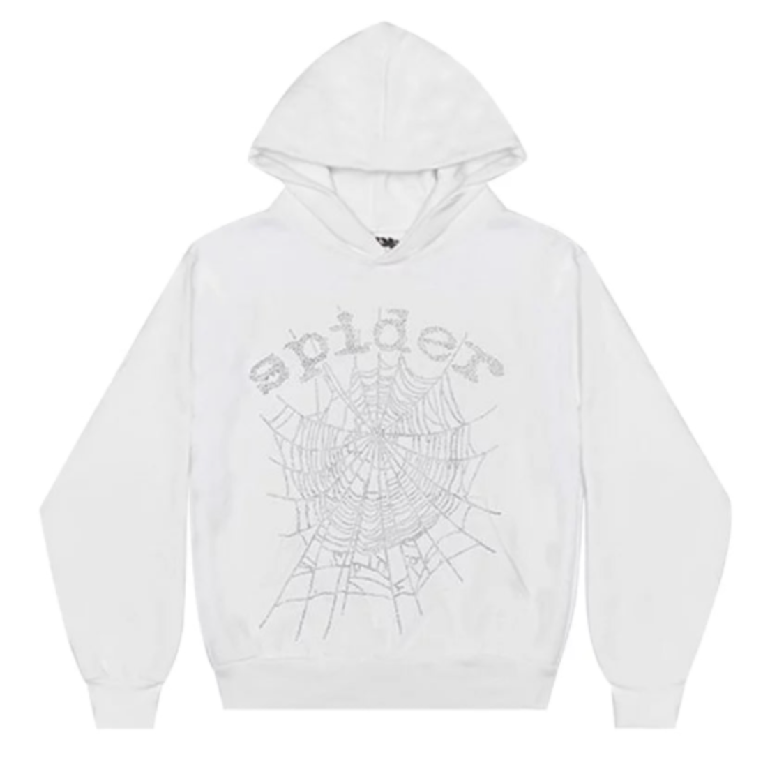 Sp5der OG Rhinestone Hoodie 'White'