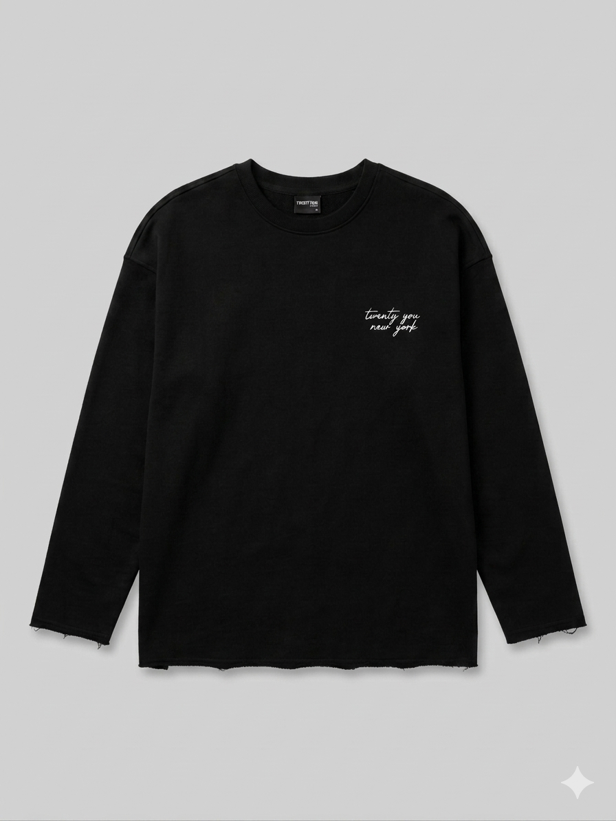Cursive Long Sleeve Crewneck