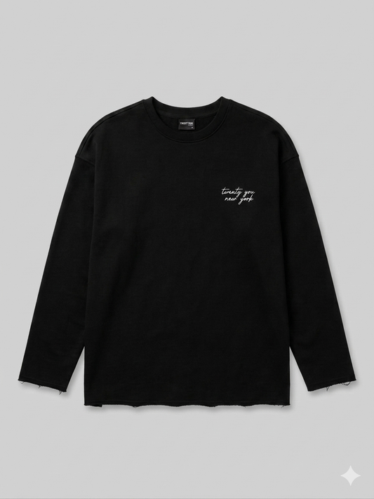 Cursive Long Sleeve Crewneck