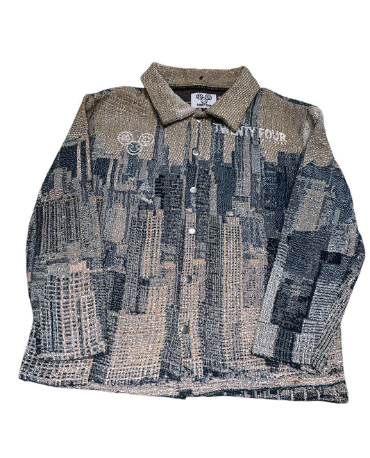 Twenty Four Skyline Tapestry Button Up