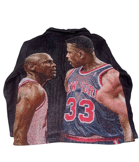 Jordan vs Ewing Tapestry Button Up