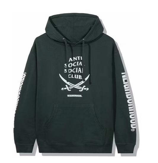 Anti Social Social Club x Neighborhood 6IX Green Hoodie Hoodie